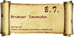 Brukner Tavaszka névjegykártya